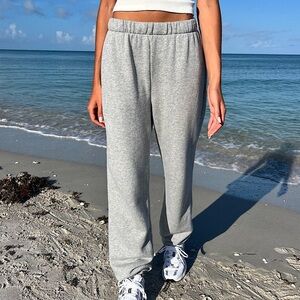 Brandy Melville Light Gray Fleece-Lined Pants